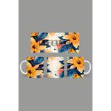 Fizello Renkli Çiçekler Temalı Kupa, 330 ml, Beyaz, Seramik FIZELLO-MUG-268-colorful-floral