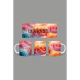 Fizello Renkli Çiçekler Temalı Kupa, 330 ml, Beyaz, Seramik FIZELLO-MUG-453-colorful-floral