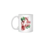 Fizello Seramik Kupa, Beyaz, 330 ml, Japon Koi Balığı Desenli