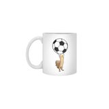Fizello Sincap Futbol Topu Beyaz Seramik Kupa, 330 ml
