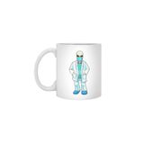 Fizello Skeleton As Doctor With Face Mask Beyaz Kupa, 330 ml