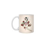 Fizello Wild Rose Pin Up Beyaz Kupa, 330 ml, Seramik