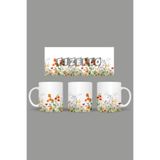 Fizello Yabani Çiçekler Temalı Kupa, 330 ml, Beyaz, Seramik FIZELLO-MUG-wildflower-1 FIZELLO-MUG-wildflower-1