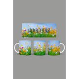 Fizello Yabani Çiçekler Temalı Kupa, 330 ml, Beyaz, Seramik FIZELLO-MUG-wildflower-104 FIZELLO-MUG-wildflower-104