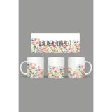 Fizello Yabani Çiçekler Temalı Kupa, 330 ml, Beyaz, Seramik FIZELLO-MUG-wildflower-105