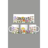 Fizello Yabani Çiçekler Temalı Kupa, 330 ml, Beyaz, Seramik FIZELLO-MUG-wildflower-10