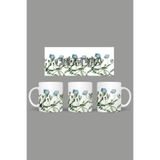 Fizello Yabani Çiçekler Temalı Kupa, 330 ml, Beyaz, Seramik FIZELLO-MUG-wildflower-11