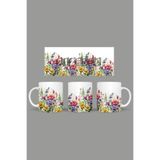 Fizello Yabani Çiçekler Temalı Kupa, 330 ml, Beyaz, Seramik FIZELLO-MUG-wildflower-12