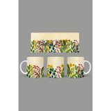 Fizello Yabani Çiçekler Temalı Kupa, 330 ml, Beyaz, Seramik FIZELLO-MUG-wildflower-19 FIZELLO-MUG-wildflower-19