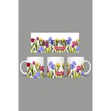 Fizello Yabani Çiçekler Temalı Kupa, 330 ml, Beyaz, Seramik FIZELLO-MUG-wildflower-25