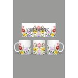 Fizello Yabani Çiçekler Temalı Kupa, 330 ml, Beyaz, Seramik FIZELLO-MUG-wildflower-37 FIZELLO-MUG-wildflower-37