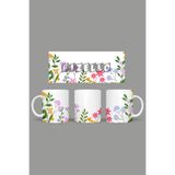Fizello Yabani Çiçekler Temalı Kupa, 330 ml, Beyaz, Seramik FIZELLO-MUG-wildflower-39
