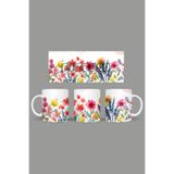 Fizello Yabani Çiçekler Temalı Kupa, 330 ml, Beyaz, Seramik FIZELLO-MUG-wildflower-5 FIZELLO-MUG-wildflower-5