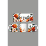 Fizello Yabani Çiçekler Temalı Kupa, 330 ml, Beyaz, Seramik FIZELLO-MUG-wildflower-54