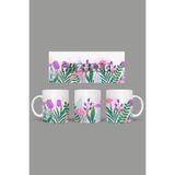 Fizello Yabani Çiçekler Temalı Kupa, 330 ml, Beyaz, Seramik FIZELLO-MUG-wildflower-58 FIZELLO-MUG-wildflower-58