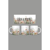 Fizello Yabani Çiçekler Temalı Kupa, 330 ml, Beyaz, Seramik FIZELLO-MUG-wildflower-61 FIZELLO-MUG-wildflower-61