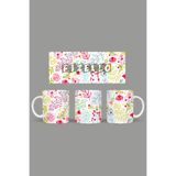 Fizello Yabani Çiçekler Temalı Kupa, 330 ml, Beyaz, Seramik FIZELLO-MUG-wildflower-74