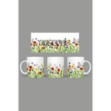Fizello Yabani Çiçekler Temalı Kupa, 330 ml, Beyaz, Seramik FIZELLO-MUG-wildflower-78 FIZELLO-MUG-wildflower-78