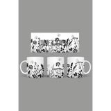 Fizello Yabani Çiçekler Temalı Kupa, 330 ml, Beyaz, Seramik FIZELLO-MUG-wildflower-89 FIZELLO-MUG-wildflower-89