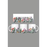 Fizello Yabani Çiçekler Temalı Kupa, 330 ml, Beyaz, Seramik FIZELLO-MUG-wildflower-90