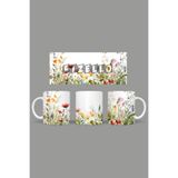 Fizello Yabani Çiçekler Temalı Kupa, 330 ml, Beyaz, Seramik FIZELLO-MUG-wildflower-98