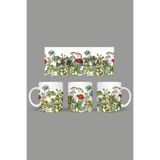 Fizello Yabani Çiçekler Temalı Kupa, 330 ml, Beyaz, Seramik FIZELLO-MUG-wildflower-99 FIZELLO-MUG-wildflower-99