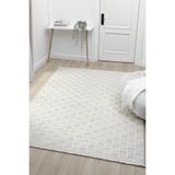 Fizy Beyaz Halı Loop Sisal Halı Modern Dokuma Oturma Odası Salon Halısı 13795A Beyaz 80 x 150
