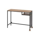 Fjllbo Siyah 100X36 Cm Calisma Masasi Rustik Metal Ve Masif Ahsap