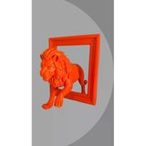 Fk Filament Çerçeveden Çıkan Aslan Figürü – 15 Cm Dekoratif Obje