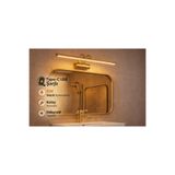FK LİGHTİNG 35CM / USB Sarjlı Resim / Tablo / Ayna Üstü / Banyo / Ledli Aplik Flüt 3000K Günışığı Gold kasa
