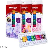 FKM Red Apple 12 Renk Yağlı Boya Seti 12 Renk x 12 ml