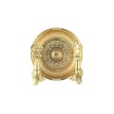FKN Hamam Taslı İkili Sarı Altın Pirinç Dekoratif Kurna Hamam Osmanlı Musluk (2 MUSLUK 1 HAMAM TASI)