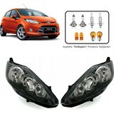 Fkoto Ford Fiesta 7 Ön Far Lamba Siyah Zemin Sağ Sol Takım 2008--2013