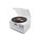 FLAGEN Bluetooth Kumandalı Cd Usb Radyo Fonksiyonlu 33-45-78 Plaklar Çalar Pikap Müzik Çalar