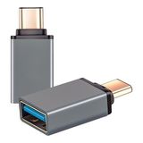Flagen Lux Apple MacBook Air M1 USB To Type-C Otg Dönüştürücü Çevirici - Koyu Gri