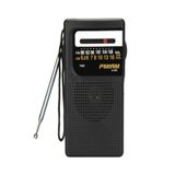 FLAGEN Mini Şarjlı ve Pilli Cep Radyosu AM FM 2 Bant Taşınabilir Mini Radyo Kulaklık Girişli Radyo