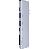 Flagen USB-C 7 In 1 Multiport Alüminyum HDMI Dönüştürücü, 2xUSB 3.0 Hub, Kart Okuyucu, 2xUSB C
