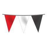 Flagturk 25 mt Üç Renkli İpe Dizili Üçgen Süsleme Bayrağı