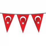 Flagturk 50 mt İpe Dizili Süsleme Üçgen Türk Bayrağı