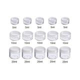 Flaky 5 ML 10 ML 20 ML Şeffaf Sert Plastik Mini Kozmetik Kutusu Losyon Krem Kavanozu