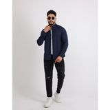 Flam Keten Slim Fit Spor ve Şık Erkek Gömlek - XL - Lacivert