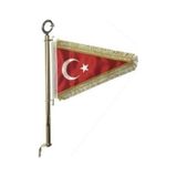 Flama Makam Bayrağı Üçgen Sarıpüsküllü Kırmızı