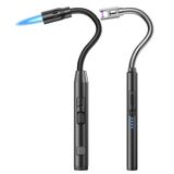 Flame bird 2'li paket esnek çok amaçlı çakmak, uzun bütan el feneri çakmak, USB şarj edilebilir, mumlar, barbekü, ızgara, şömine, mutfak, kamp için (önceden doldurulmamıştır)