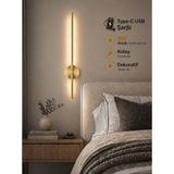 Flame Sarjlı Led Aplik 8w 3200k Gün Işığı 75cm Duvar Tipi /tablo Dekoratif Işık Gold
