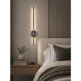 Flame Sarjlı LED Aplik | 8W | 3200K Gün Işığı | 75CM | Duvar Tipi/tablo Dekoratif Işık (Krom Kasa)