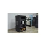 Flame Stove Fs-011Ykst Sirius Maxi 3 Camlı Kuzineli Yan Kapaklı Odunluklu Şömine