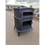 Flame Stove FS-033YK Altara Premium Tek Camlı Kuzineli Yan Kapaklı Döküm Soba
