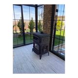 Flame Stove Fs-034Yk Altara Premium Lüx 3 Camlı Yan Kapaklı Kuzineli Şömine