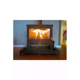 Flame Stove Fs-041Yk Retro Tek Camlı Şömine Yan Kapaklı Şömine