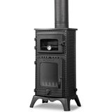 Flame Stove FS-053 Döküm Soba Tek Camlı Kuzineli 80 kg Antrasit Renkli Yüksek Kalite Malzeme